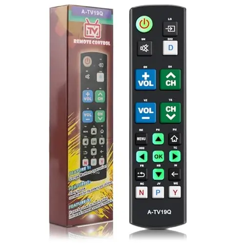 Universal Big Button TV Remote Replacement, Compatible with All Samsung/VIZIO/LG/Sony/Philips Smart TVs and More - 1