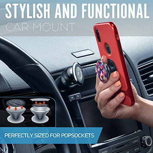 Universal Car Phone Mount Magnetic - All-Metal Car Mount for Smartphone & GPS - Cell Phone Holder for Car Dashboard. +100 to Safeness & Comfort - 4