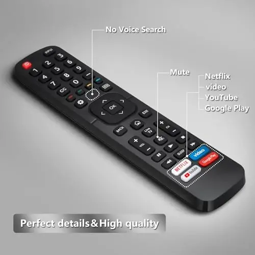 Universal for Hisense TV Remote Replacement | Fully Compatible with All Hisense Smart TVs | Original Design with All Functional Buttons Intact - 3