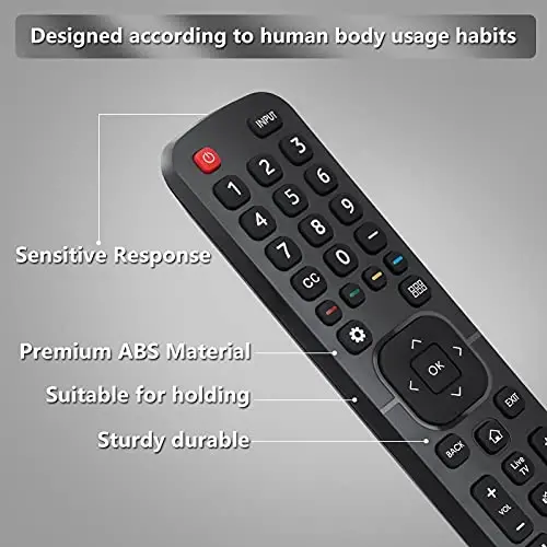 Universal for Hisense TV Remote Replacement | Fully Compatible with All Hisense Smart TVs | Original Design with All Functional Buttons Intact - 4
