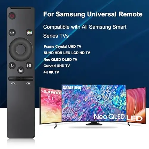 Universal for Samsung Smart TV masofiy boshqaruv pulti o‘rnini bosuvchi, barcha Samsung Smart TV Frame Curved Crystal LCD LED UHD Neo QLED OLED 4K 8K TV masofiy boshqaruv pulti bilan mos keladi - ZYK