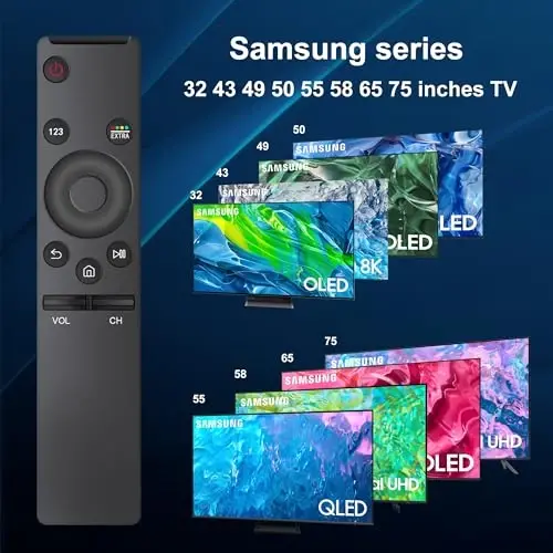 Universal for Samsung Smart TV masofiy boshqaruv pulti o‘rnini bosuvchi, barcha Samsung Smart TV Frame Curved Crystal LCD LED UHD Neo QLED OLED 4K 8K TV masofiy boshqaruv pulti bilan mos keladi - ZYK (1)