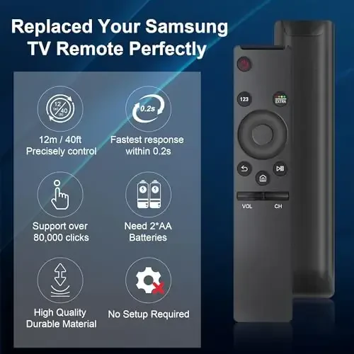 Universal for Samsung Smart TV Remote Control Replacement, Compatible All Samsung Smart TV Frame Curved Crystal LCD LED UHD Neo QLED OLED 4K 8K TV Remote - 6