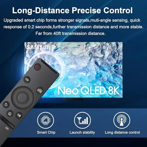 Universal for Samsung Smart TV Remote Control Replacement, Compatible All Samsung Smart TV Frame Curved Crystal LCD LED UHD Neo QLED OLED 4K 8K TV Remote - 4