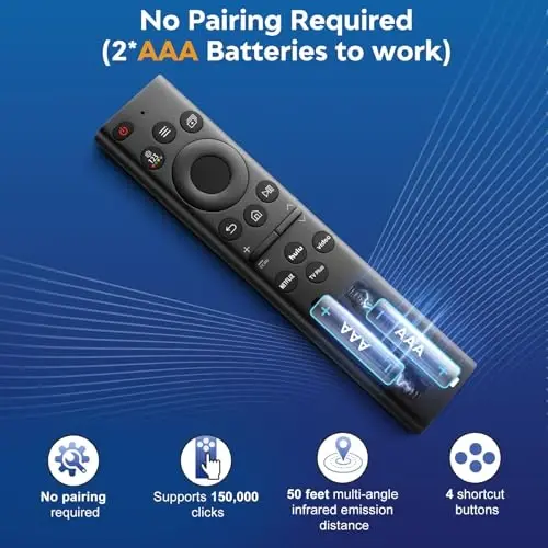 Universal for Samsung-TV-Remote-Control Replacement,Compatible with All Samsung Smart Frame Curved QLED TVs - 3