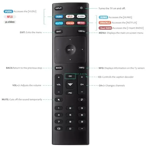 Universal for VIZIO Smart TV Remote Control Replacement XRT136 - 5