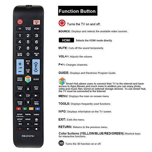 Universal Remote Control for Samsung Smart-TV HDTV LED/LCD TV - 7