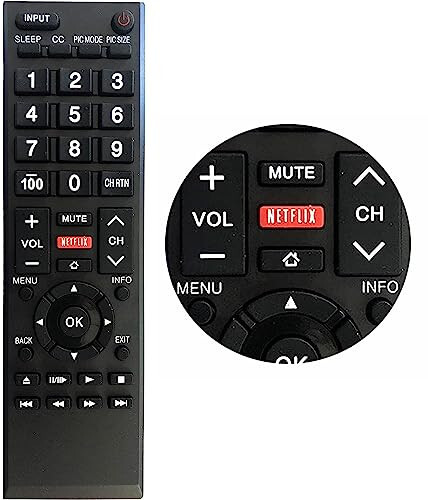 Universal Remote Control Replacement for Toshiba TV Remote for All Toshiba TV LCD LED HDTV Smart TVs Remote - Smartby