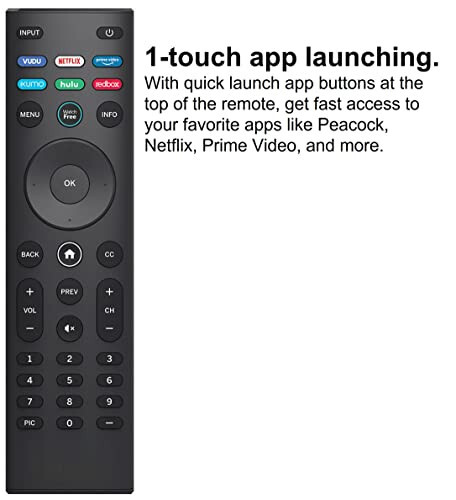 Universal Remote Control, XRT140 Smart TV Remote Compatible with VIZIO All LED LCD HD 4K UHD HDR Smart TVs - 5