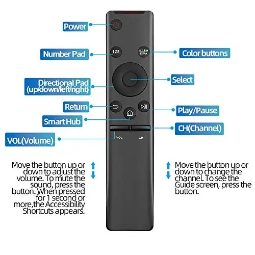 Universal Remote for All Samsung TV Remote, Replacement Compatible with All Samsung LED, LCD, QLED, HDTV, 3D Series Smart TVs (BN59-01259B) - 5