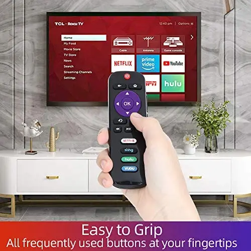 Universal Remote for Roku TV, Replacement for TCL/Onn/Hisense/Insignia/Sharp Roku TVs - 3