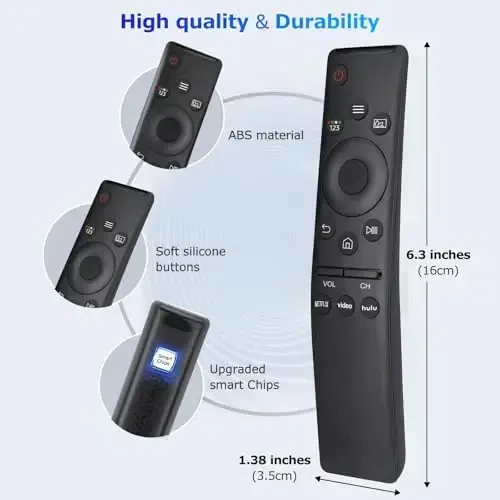 Universal Replacement for Samsung-Smart-TV-Remote, New Upgrade Infrared for Samsung Remote Control, with Netflix,Prime Video,Hulu Buttons - 4