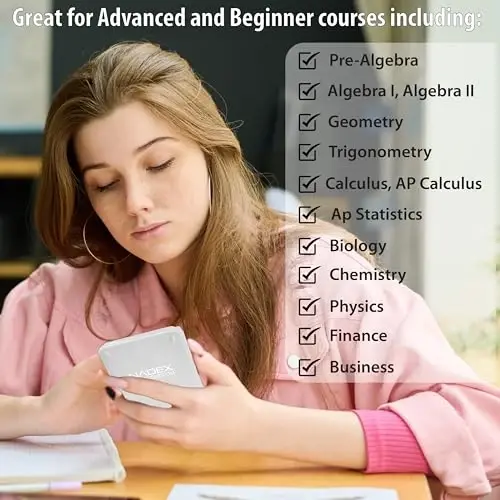 Scientific Calculator with Graph Functions for College and High School Students, Engineering, Advanced Mathematics, Calculus, Algebra, Geometery, Trigonometry, Statistics, Physics, Chemistry, White - 4