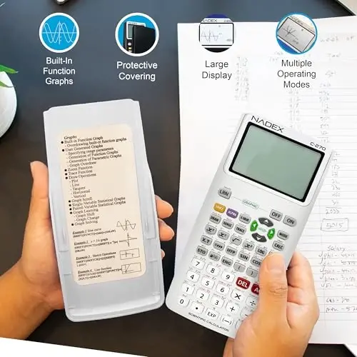Scientific Calculator with Graph Functions for College and High School Students, Engineering, Advanced Mathematics, Calculus, Algebra, Geometery, Trigonometry, Statistics, Physics, Chemistry, White - 6