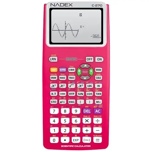 Scientific Calculator with Graph Functions for College and High School Students, Engineering, Advanced Mathematics, Calculus, Algebra, Geometery, Trigonometry, Statistics, Physics, Chemistry - Pink 