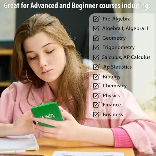 Scientific Calculator with Graph Functions for College and High School Students, Engineering, Advanced Mathematics, Calculus, Algebra, Geometery, Trigonometry, Statistics, Physics, Chemistry, Green - 4