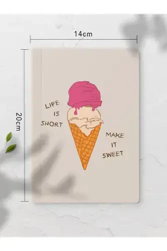 Unlined Notebook, Summer Illustration Notebook 4 Pcs, Brain Notebook, Notepad, 64 Pages 14*21cm-Summer - 3