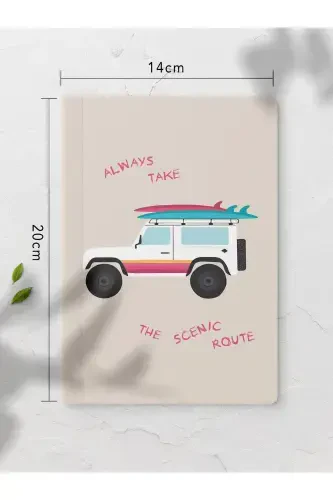 Unlined Notebook, Summer Illustration Notebook 4 Pcs, Brain Notebook, Notepad, 64 Pages 14*21cm-Summer - 5