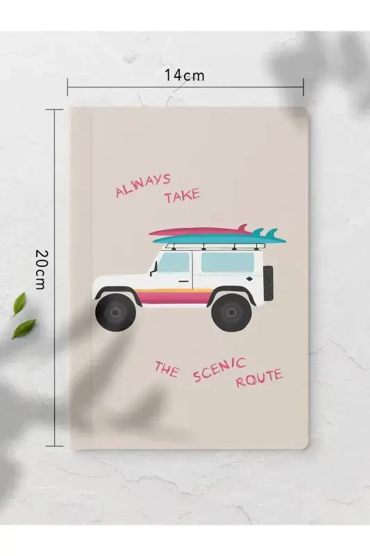 Unlined Notebook, Summer Illustration Notebook 4 Pcs, Brain Notebook, Notepad, 64 Pages 14*21cm-Summer - 5