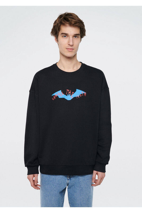 Unmask The Truth Printed Black Sweatshirt 0611235-900 - 7