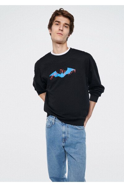 Unmask The Truth Printed Black Sweatshirt 0611235-900 - 1