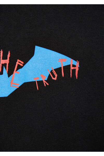 Unmask The Truth Printed Black Sweatshirt 0611235-900 - 6