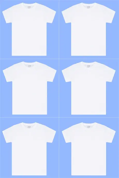 Упаковки из 6 футболок с круглым вырезом белого цвета с коротким рукавом для мальчиков из 100% хлопка - 1