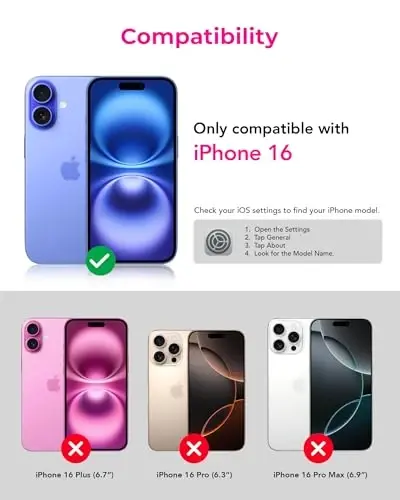 Upcommon Flex Stand Case, Oʻrnatilgan magnit tirgak, MagSafe mos, Yupqa himoya qopqogʻi, Zarba oʻtkazmaydigan (iPhone 16) Shaffof - UPCOMMON (1)