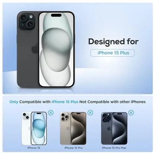 Upcommon Flex Stand Kickstand Case for [ iPhone 15 Plus ] Compatible with MagSafe, Metal Kickstand, Anti Yellowing, Slim Protective Shockproof Cover - Clear - 6