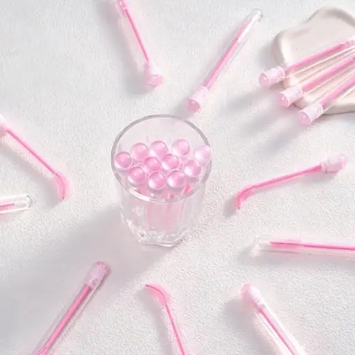 Upgrade 48 Pieces Disposable Mascara Wands Set,Diamond Mascara for Women and Girls- Include 24 Pcs Crystal Lash Spoolies Brush and 24 Pcs Reusable Keychain Empty Eyelash Brush Tubes Makeup Tools 