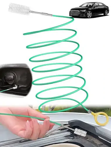 Upgraded Auto Sunroof Drain Cleaning Tool, 120 Inch Long Flexible Drain Brush Pipe Cleaners for Car, Slim Drain Dredging Tool Tube Cleaning Brush Perfect for Car Sunroof, Windshield Wiper Drain Hole - 1