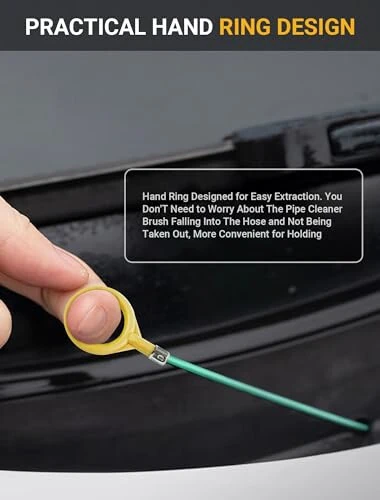 Upgraded Auto Sunroof Drain Cleaning Tool, 120 Inch Long Flexible Drain Brush Pipe Cleaners for Car, Slim Drain Dredging Tool Tube Cleaning Brush Perfect for Car Sunroof, Windshield Wiper Drain Hole - 5