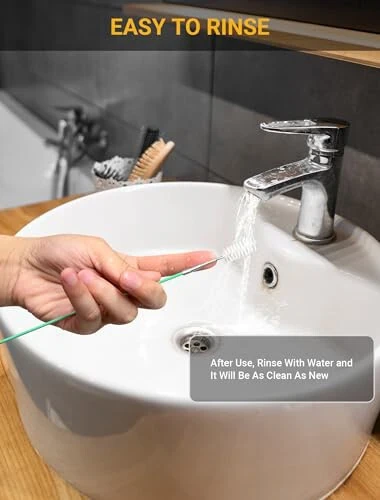 Upgraded Auto Sunroof Drain Cleaning Tool, 120 Inch Long Flexible Drain Brush Pipe Cleaners for Car, Slim Drain Dredging Tool Tube Cleaning Brush Perfect for Car Sunroof, Windshield Wiper Drain Hole - 6