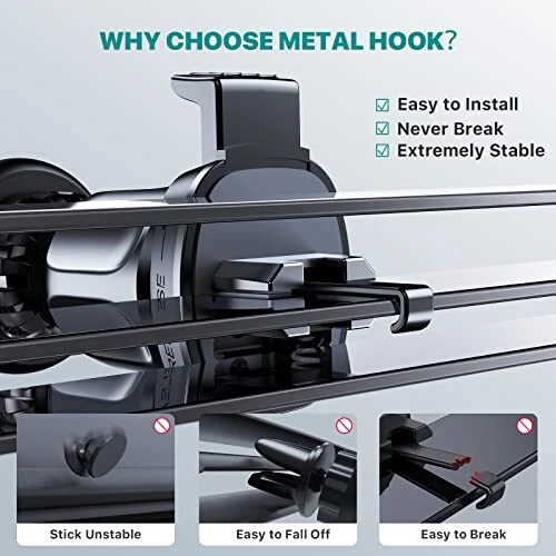 [Upgraded] Miracase Universal Magnetic Phone Holder for Car,[2nd Generation Vent Clip&Strong Magnets] Hands Free Car Phone Mount, Air Vent Cell Phone Holder for All Phones - Miracase (1)