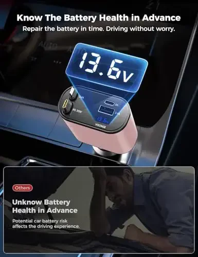 【Upgraded】 SUPERONE Retractable Car Charger 4 in 1, Fast Car Phone Charger with Cord 2.6ft, USB C Car Charger Adapter, Compatible with iPhone 17/16/15/15 Pro Max/14/13/12/11, Galaxy, Pixel - 7