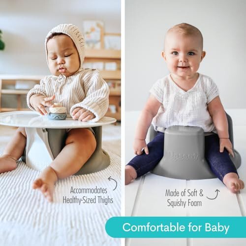 Upseat Baby Floor Seat Booster Chair for Sitting Up with Removable Tray for Meals and Playtime, Developed with Physical Therapists for Safe and Healthy Hip Development and Posture - 34