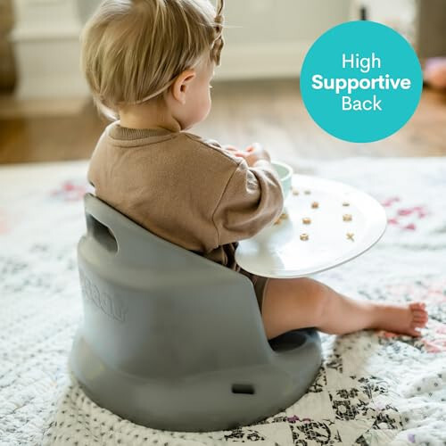 Upseat Baby Floor Seat Booster Chair for Sitting Up with Removable Tray for Meals and Playtime, Developed with Physical Therapists for Safe and Healthy Hip Development and Posture - 35