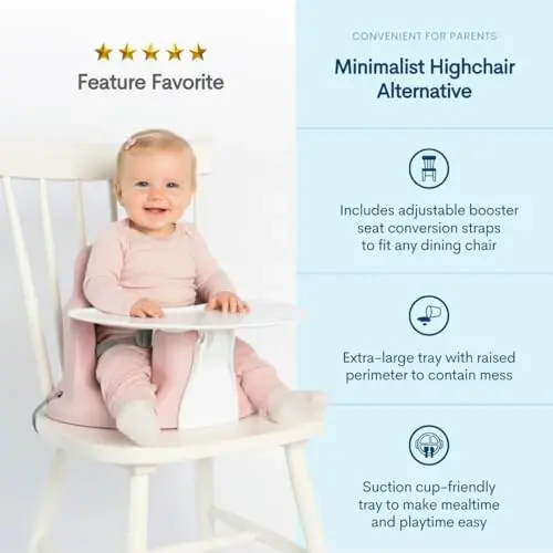 Upseat – The Original Ergonomic Baby Floor & Booster Seat with Tray, Developed with Physical Therapists for Upright Posture & Healthy Hip Development, 4–24 Months, Dishwasher-Safe Extra-Large Tray - 3
