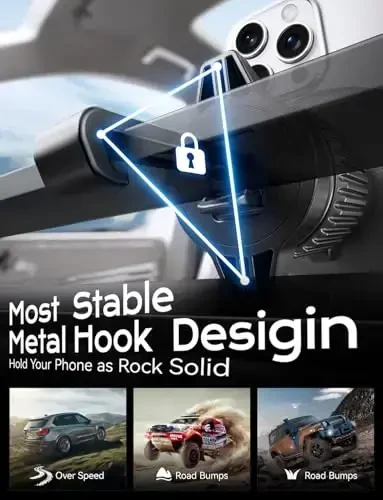 UPTOHIGH for Magsafe Car Mount Charger, 15W Fast Charging LED Magnetic Wireless Car Charger, Air Vent Phone Holders for Your Car for Magsafe Car Phone Holder for iPhone 15/14/13/12 Fast Charging - 3