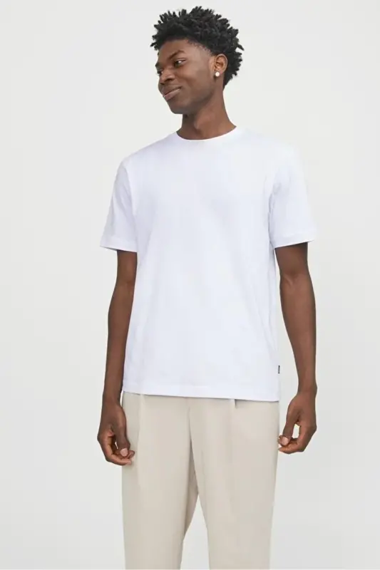 Jjeurban Edge Tee Ss O-Neck Noos Erkek T-shirt 12254412 White - WHİTE - 1