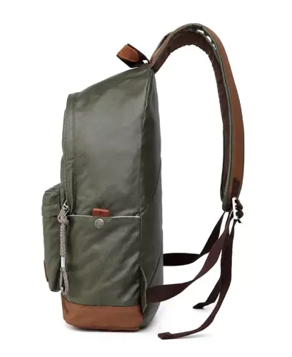 Urban Light Coated Canvas Backpack-Green - 3