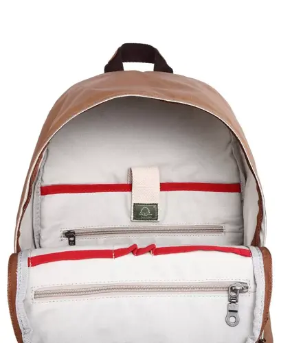 Urban Light Coated Canvas Backpack-Khaki - 5