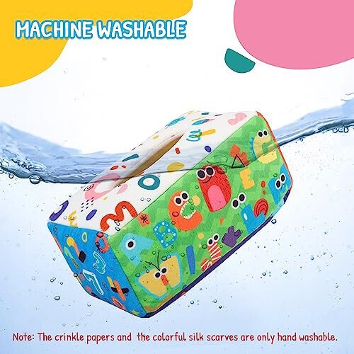 URMYWO Baby Tissue Box Toy - Montessori Baby Toys for 6-12 Months 1 Year Old Boy Girl - Soft Crinkle Sensory Toys for Infant Toddlers - Easter Basket Essentials Stuffers - Baby Boy Girl Gifts - 6