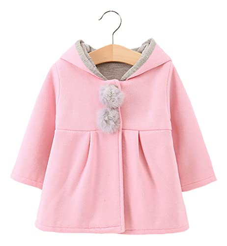 Urtrend Baby Girl's Toddler Kids Fall Winter Coat Jacket Outerwear Ears Hood Hoodie - 2