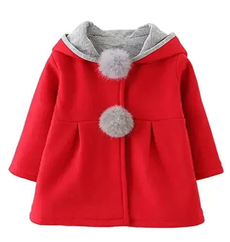 Urtrend Baby Girl's Toddler Kids Fall Winter Coat Jacket Outerwear Ears Hood Hoodie - 2