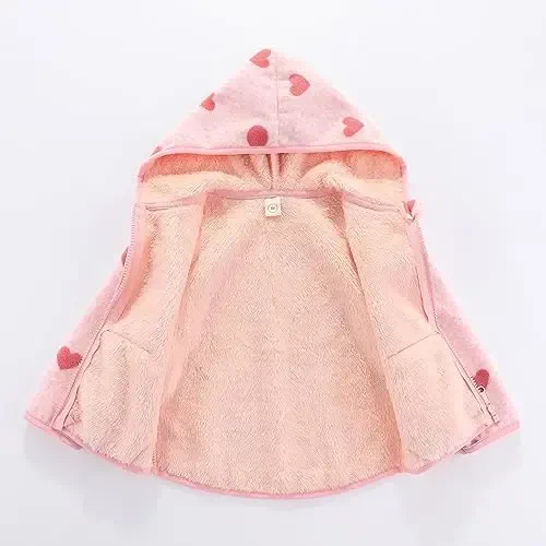 Urtrend Baby Girl's Toddler Kids Fall Winter Coat Jacket Outerwear Ears Hood Hoodie - 3