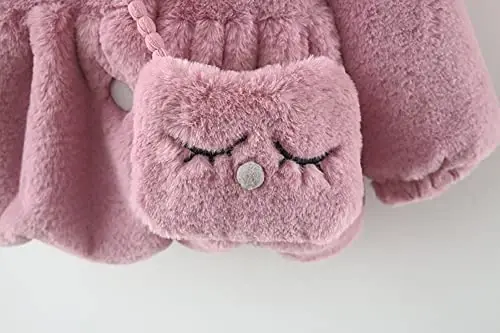 Urtrend Baby Girl's Toddler Kids Fall Winter Coat Jacket Outerwear Ears Hood Hoodie - 5
