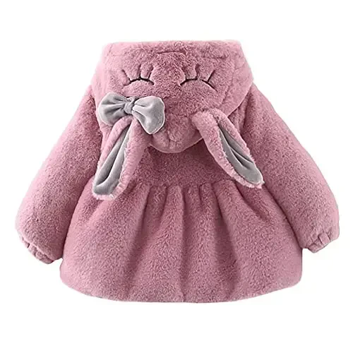 Urtrend Baby Girl's Toddler Kids Fall Winter Coat Jacket Outerwear Ears Hood Hoodie - 2
