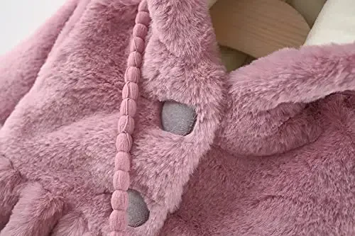 Urtrend Baby Girl's Toddler Kids Fall Winter Coat Jacket Outerwear Ears Hood Hoodie - 4