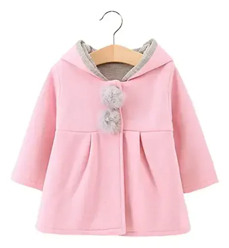 Urtrend Baby Girl's Toddler Kids Fall Winter Coat Jacket Outerwear Ears Hood Hoodie - MODAZONE (1)